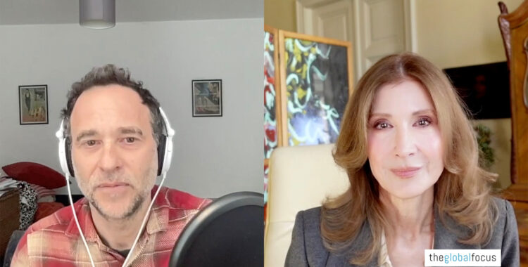 Journalist Rafael Behr and Reya von Galen Splitscreen